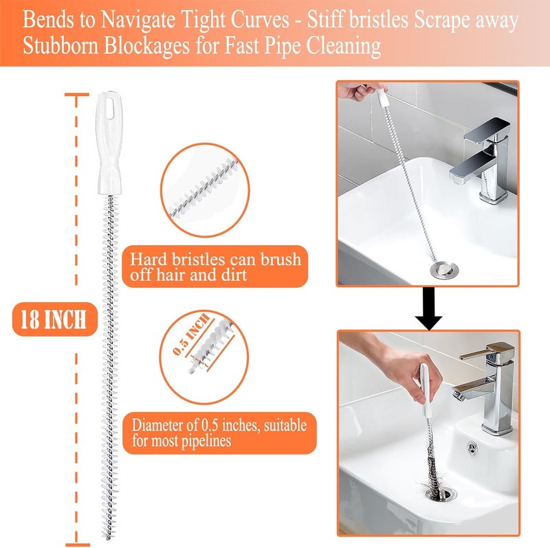 launary Drain Snake Auger, Plumbing Snake Drain Hair Clog Removal Tool, Heavy Duty Toilet Snake Auger, Sink Unclogger Drain Cleaner Tool for Bathroom Kitchen Tub Shower Drain Clog Remover with Gloves（33 Feet） - Image 4